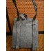 Рюкзак-сумка серый тонированный с вышивкой